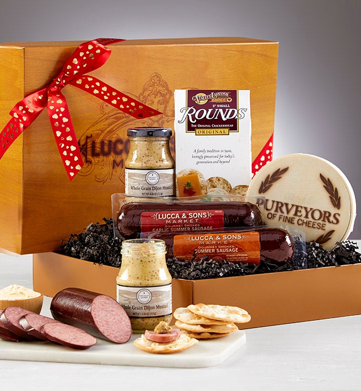 Lucca & Sons Valentine Sausage & Cheese Gift